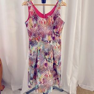 Wonderfully colorful Lined A-Line dress